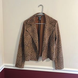 Leopard moto jacket